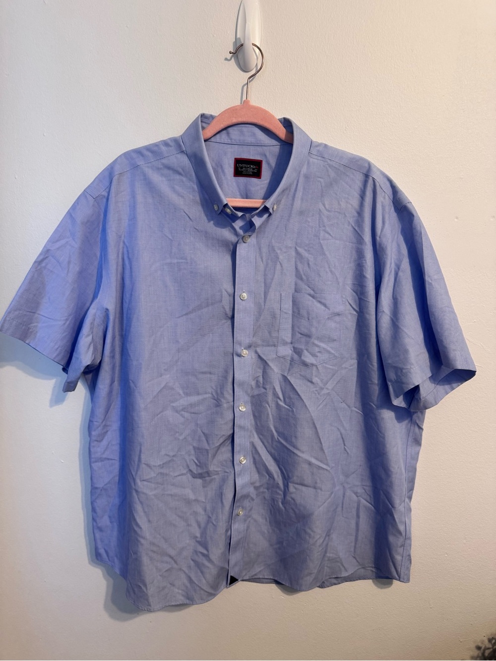 Untuckit Hillstowe Blue Short Sleeve Button-Down Shirt XX-Large